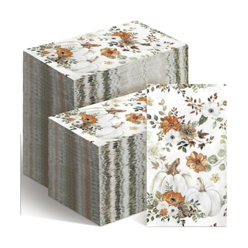 Seajan 200 Pcs Fall Disposable Hand Towels for Bathroom Paper Guest Napkins