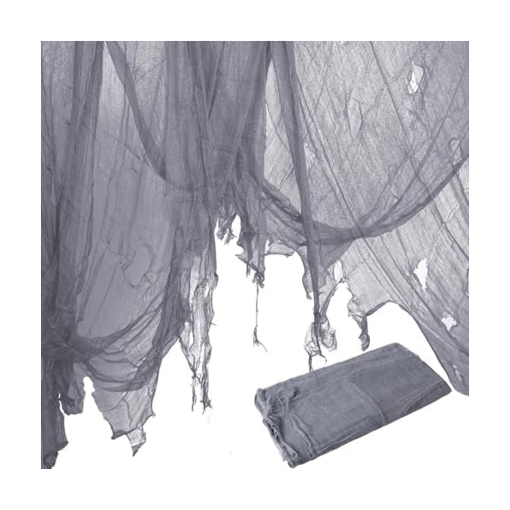600" x 40" Halloween Creepy Cloth, Gray Halloween Spooky Fabric Cloth