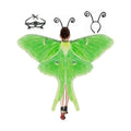 Halloween Butterfly Wings Costume for Womens, Moth Wings Butterfly Cape Adult Costume with Mask & Headband(3pcs)
