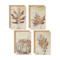 Whaline 32 Pack Fall Leaves Thank You Cards Vintage Maple Leaves Pumpkin Greeting Cards with Envelope Stickers Blank Note Card for Autumn Harvest Thanksgiving Holiday, 4 x 6 Inch