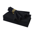 Black Cloth Napkins Set of 6 Washable Dinner Napkins, 18X18 in
