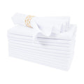 White Cloth Napkins Set of 12 Washable Dinner Napkins, 18X18 in