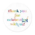 Mobiusea Creation Vibrant Colorful Design Thank You Labels 2 inch 60pcs