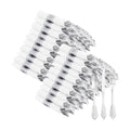 400PCS Pre Rolled Silver Plastic Silverware Sets Fancy for Wedding