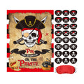 Faccito Pirate Party Games Pin The Eye Patch on The Pirates Birthday Decor