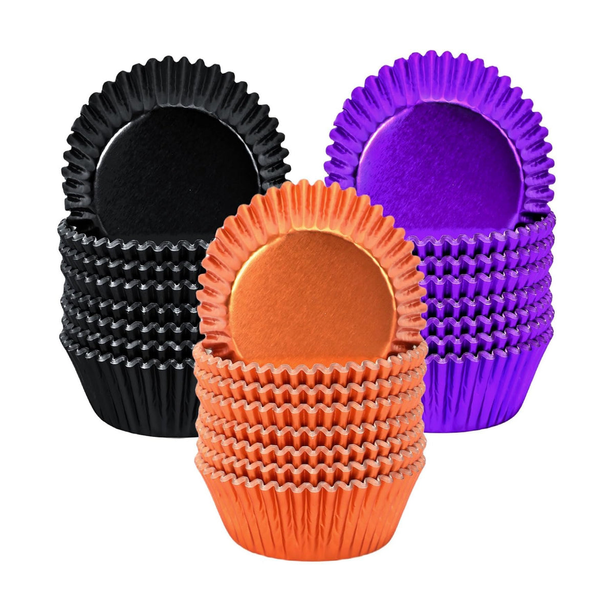 SANNIX 450Pcs Halloween Foil Cupcake Liners Muffin Liners Baking Cups