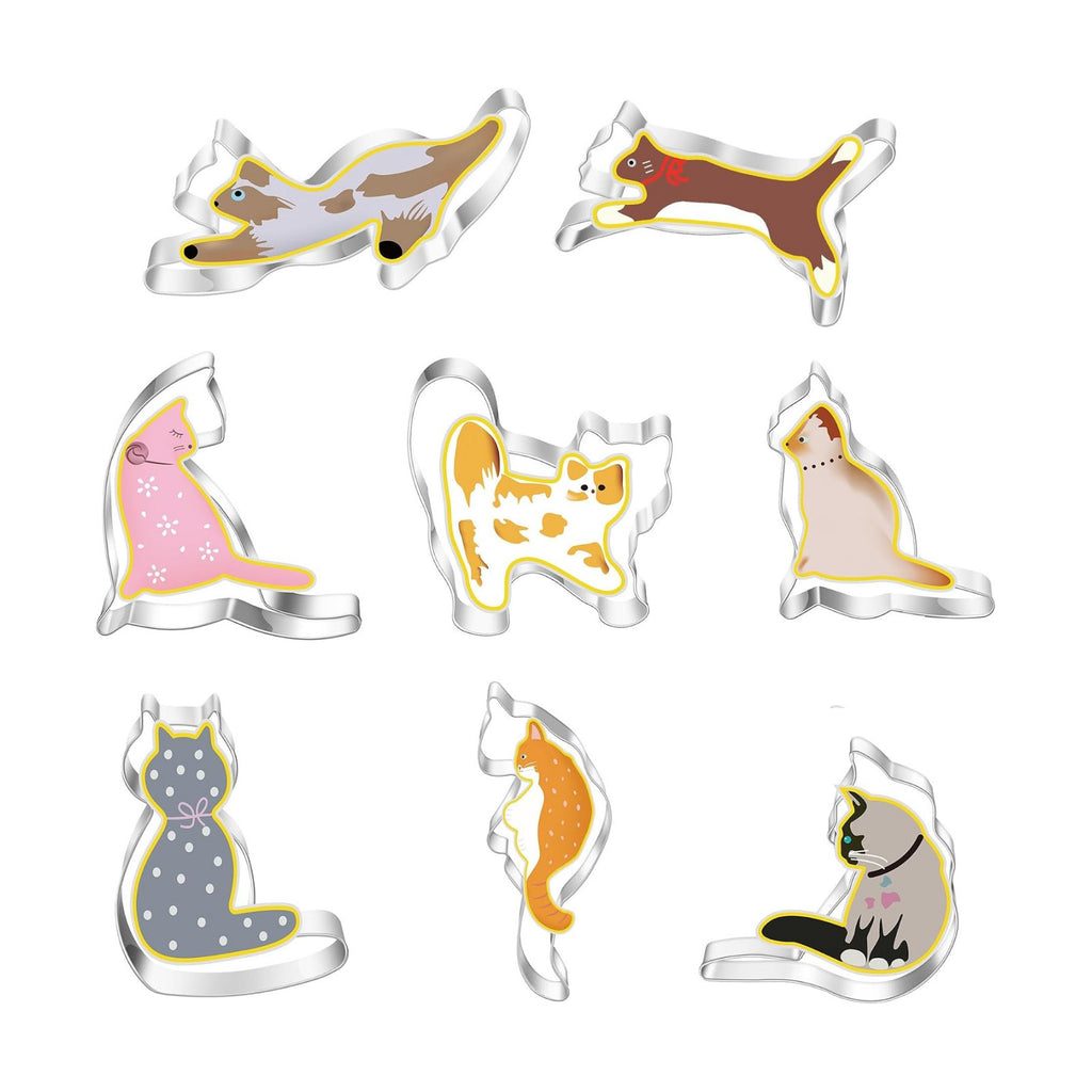 MrCookie Cat Shaped Cookie Cutters Set,Stainless Steel.