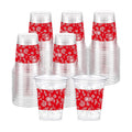 Funnymoom 60 Pack Western Cowboy Plastic Cups, 12 oz, Red Bandana Design