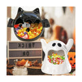 2 Pack Halloween Ceramic Candy Bowls, Ghost & Bat Candy Holder Containers