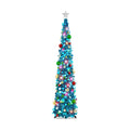 N&T NIETING Pop Up Christmas Tree with Lights & Ornaments, 6FT, Blue