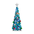 N&T NIETING Pop Up Christmas Tree with Lights & Ornaments, Blue, 3FT