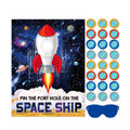 Faccito Pin Outer Space Party Game Set with Blindfolds