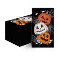 Horaldaily 100Pcs Halloween Paper Napkins, Orange Jack-O-Lantern Pumpkin Cobweb