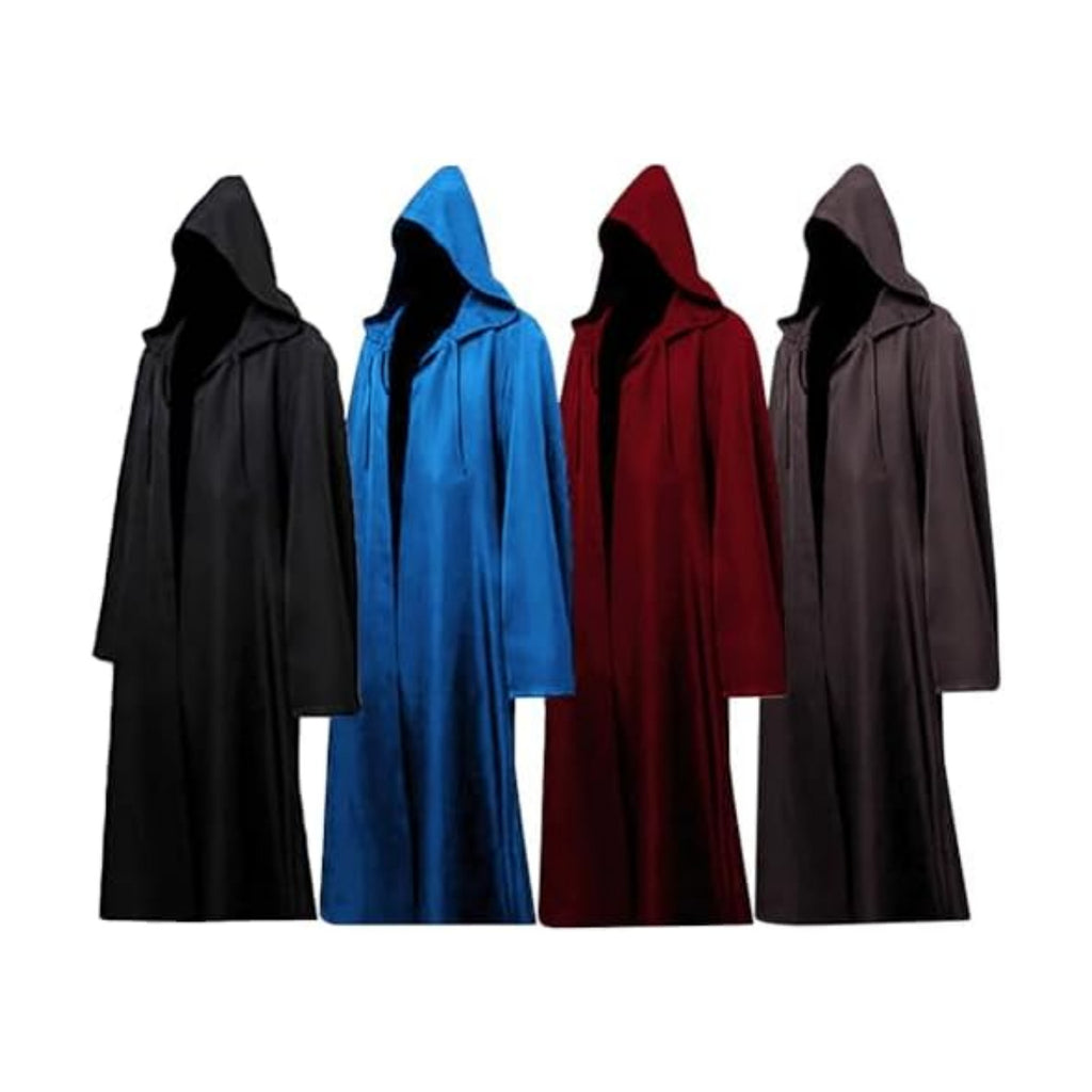 Tunic Hooded Robe Adult Wizard Robes Monk Priest Cloak Halloween Cosplay
