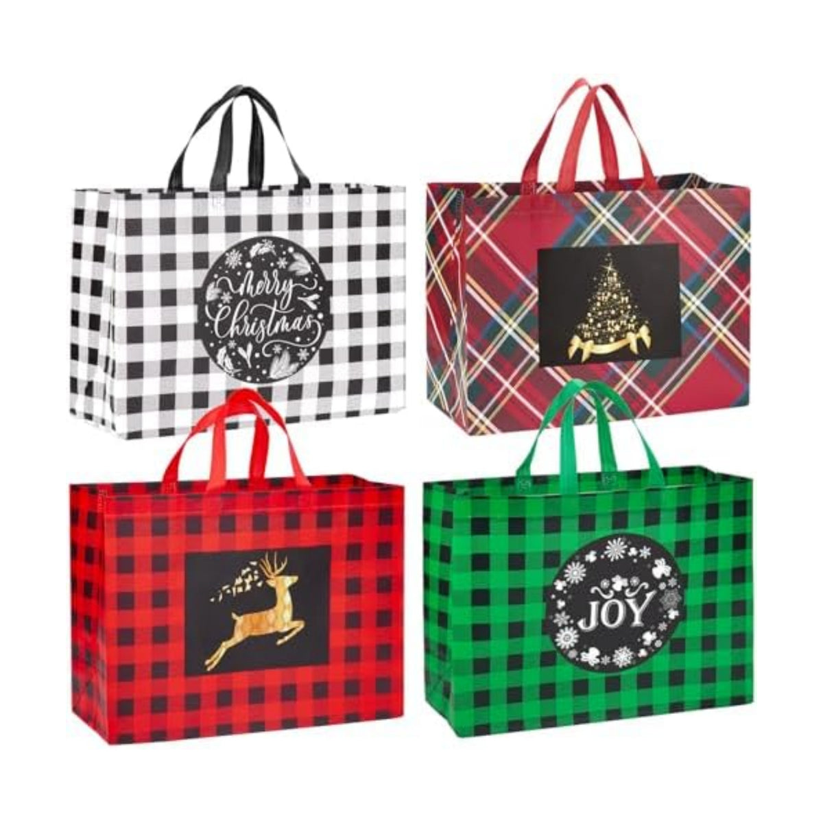 Heetobcos 8 Pack 17" Extra Large Christmas Gift Bags with Handles