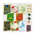 Decorably 40 Pack Foil Embossed 5x7in Assorted Christmas Cards