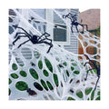 Runleo 2 Pack Giant Spider Webs Halloween Decorations Outdoor Beef Netting