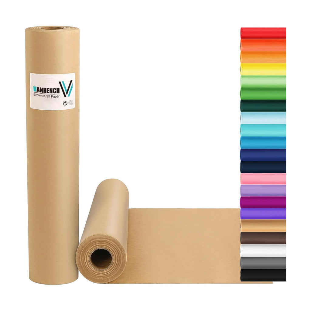 Vanhench Brown Kraft Paper Roll 17.5" x 600" (50')