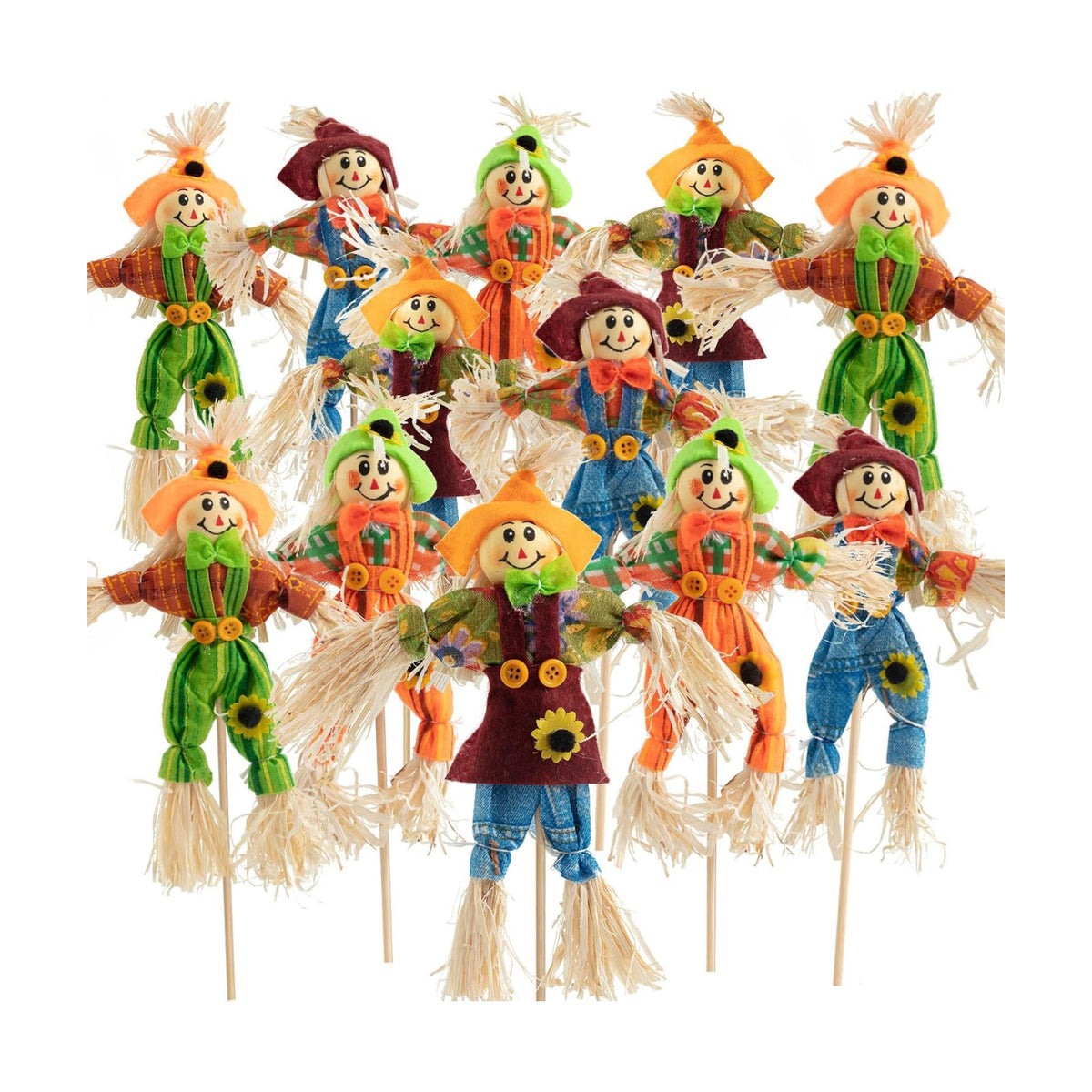 12 PCS Halloween Scarecrow Decorations, Scarecrows Fall Decor