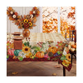 Fall Plaid Tablecloth Rectangle 60 x 84 Inch, Stain Resistant Washable Fabric Autumn Harvest Pumpkin Tablecloths Rectangular Fall Table Cloth Rectangle Table Cover for Kitchen Dining Party