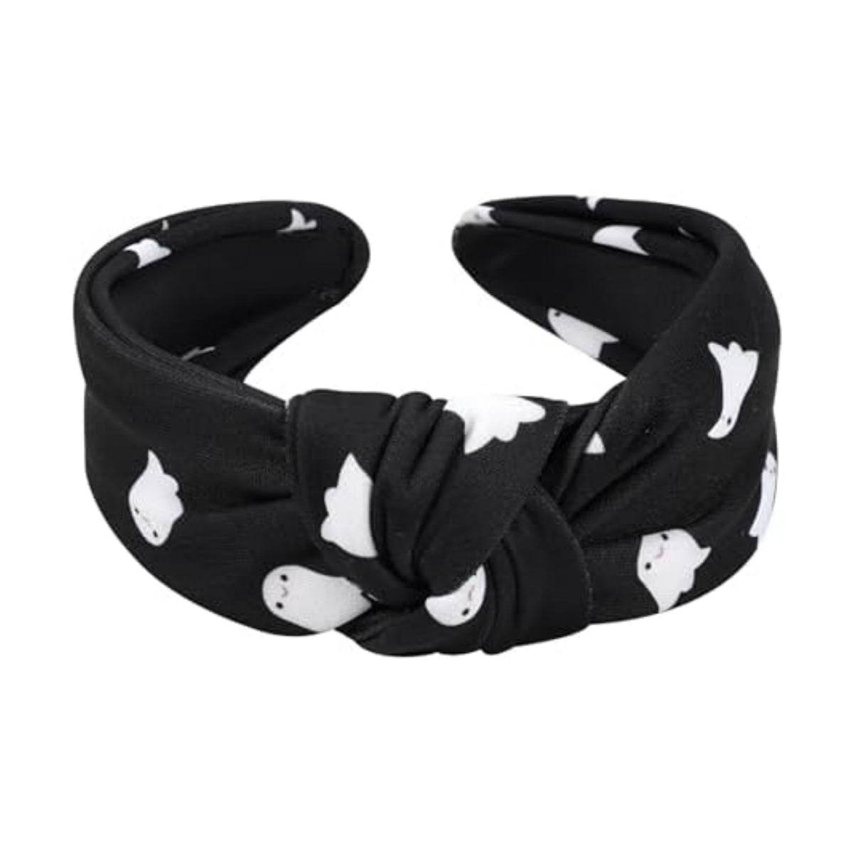 Halloween Headbands for Women Gifts Spooky Ghost Knotted Wide Headband Halloween Hair Accessories Makeup Hair Hoop