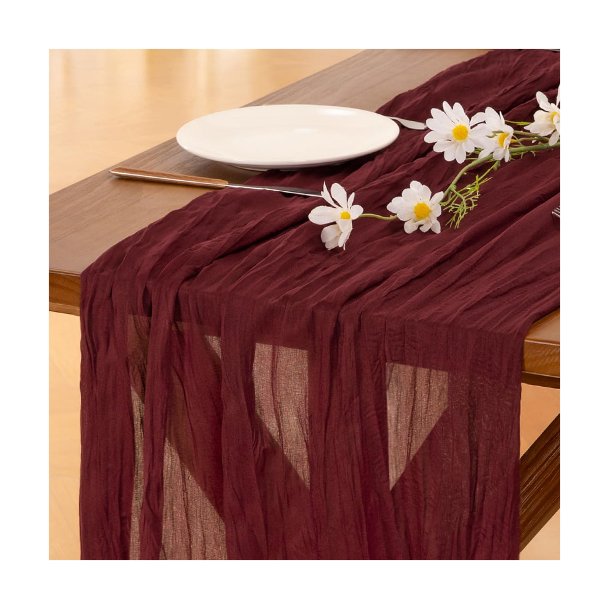 Cheesecloth Table Runner Fall Boho Wedding Birthday Party Home Decor