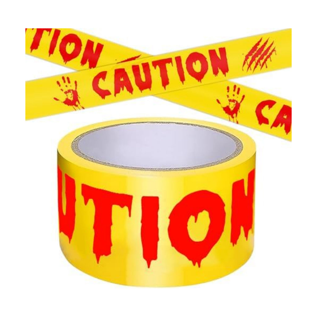 Halloween Decorations Caution Tape, Caution Warning Tape - Spooky Danger Zones Safety Barrier 2In x 82Ft, for Spooky Indoor&Outdoor Decorations, Door, Yard, Haunted House, Party DIY Creepy Crime Scene