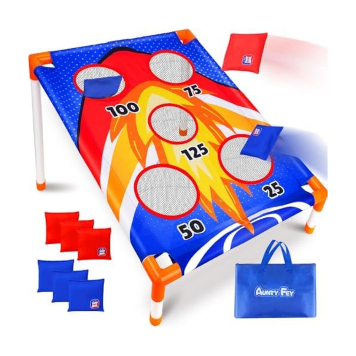AuntyFey Bean Bag Toss Game for Kids 3-8, Kids Cornhole Game Set