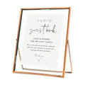 Calculs Audio Guest Book Sign, Copper 8x10 Floating Picture Frame