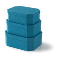Soul & Lane - Blue Decorative Nesting Storage Boxes with Lids, Set of 3