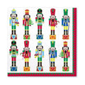 WRAPAHOLIC 50Pcs Nutcracker Christmas Paper Napkins - 3-Ply Disposable Cocktail Napkin for Christmas Party Supplies Tableware, Xmas Holiday Party Decorative Towels - 5 x 5 In