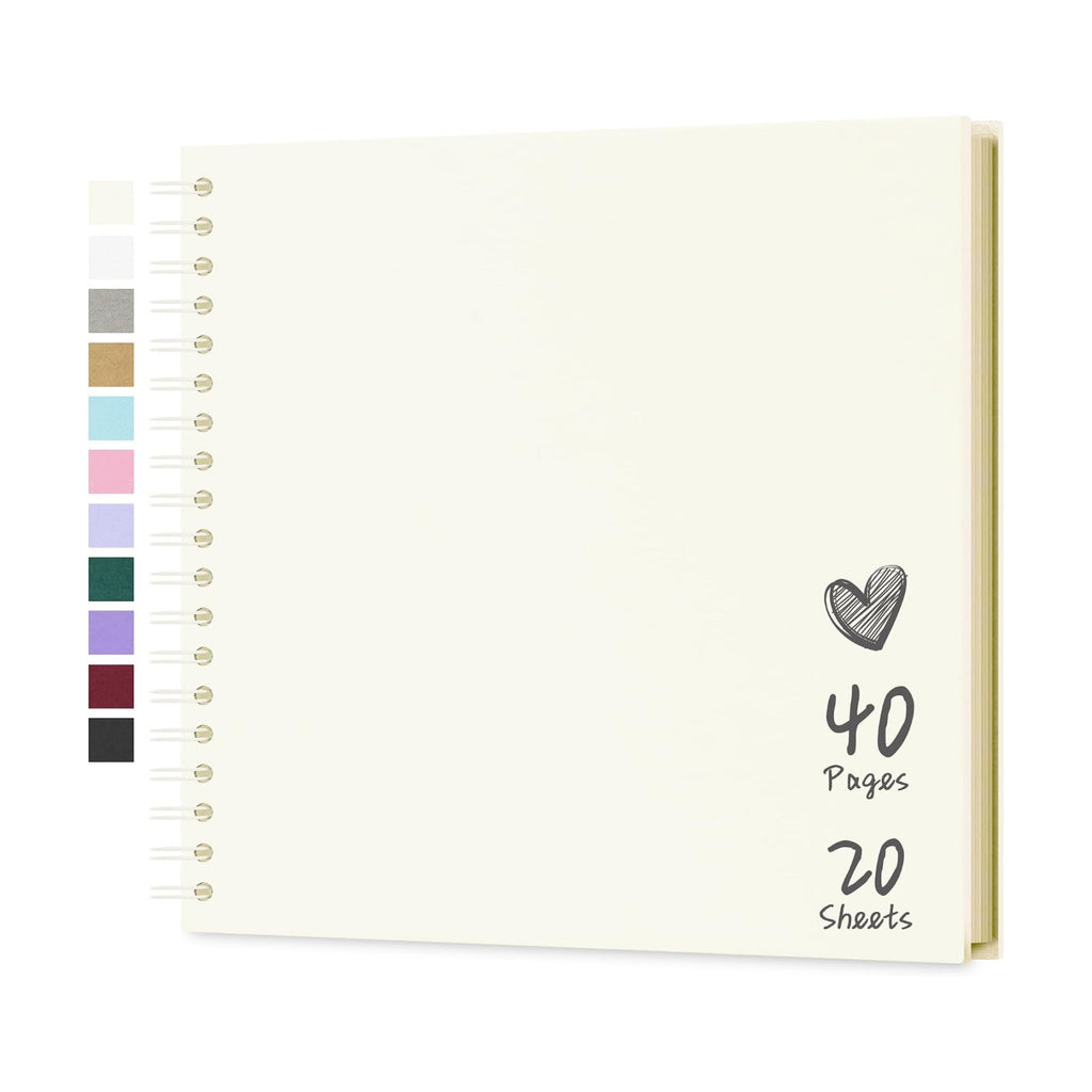 Scrapbook Photo Album 10"x10" 20 Sheets 40 Pages Hardcover Kraft Paper