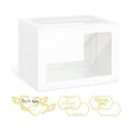 White Card Box for Party with 6 Cards, Clear Window