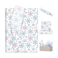 JarThenaAMCS 100 Sheets Christmas Tissue Paper Blue Purple Snowflake Gift Wrapping Paper Watercolor Art Papers for Winter Xmas DIY Crafts Supplies, 14 x 20 Inch