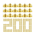 Nezyo 200 Pcs Gold Paper Crowns Bulk Birthday King Princess Crowns Gold Foil Party Crown Hats for Kids Students Classroom Celebration Baby Shower Photo Props Supplies