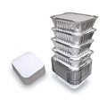 110 Pack - 1LB Small Foil Pans with Lids - Aluminum To Go Food Containers with Lids - 1lb Mini Aluminum Pans - Freezer Safe Foil Take out Trays - Heat proof Meal Prep Containers