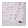 RayofSun Pink Hot Air Balloons Wrapping Paper for Baby Girl - 17 Inch x 32 Feet Mini Rolls Baby Shower Wrapping Paper Roll for Birthday, Girl’s Themed Party Celebrations Gift Wrap