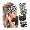 IDDFEVE 4Pcs Halloween Headbands for Women - Black White Pumpkin Bat Wide Holiday Hair Bands, Festive Gift Hair Accessories (Black)