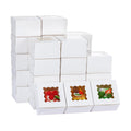 Moretoes 200pcs Small Cookie Boxes with Window,4x4x2.5In Brown Bakery Boxes