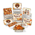 GREHUMOR 36Pcs Thanksgiving Leftover Containers with Lids, Fall Festive To Go Food Containers, Thanksgiving Tin Foil Containers Thanksgiving Foil Food Pan for Thanksgiving Party Disposable Containers