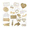 40Pcs Engagement Party Decorations Gold Engagement Photo Booth Props We are Engaged Photo Props Decorations for Wedding Reception Bridal Shower Ceremony Party Supplies Favors