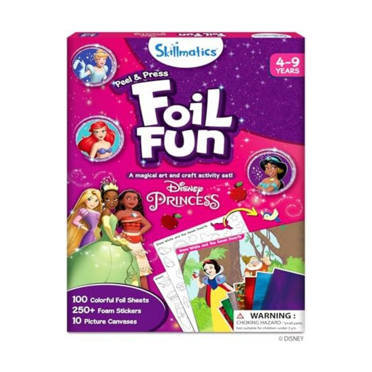 Skillmatics Foil Fun Disney Princess, Foil Art & Craft Kit, Gift for Kids