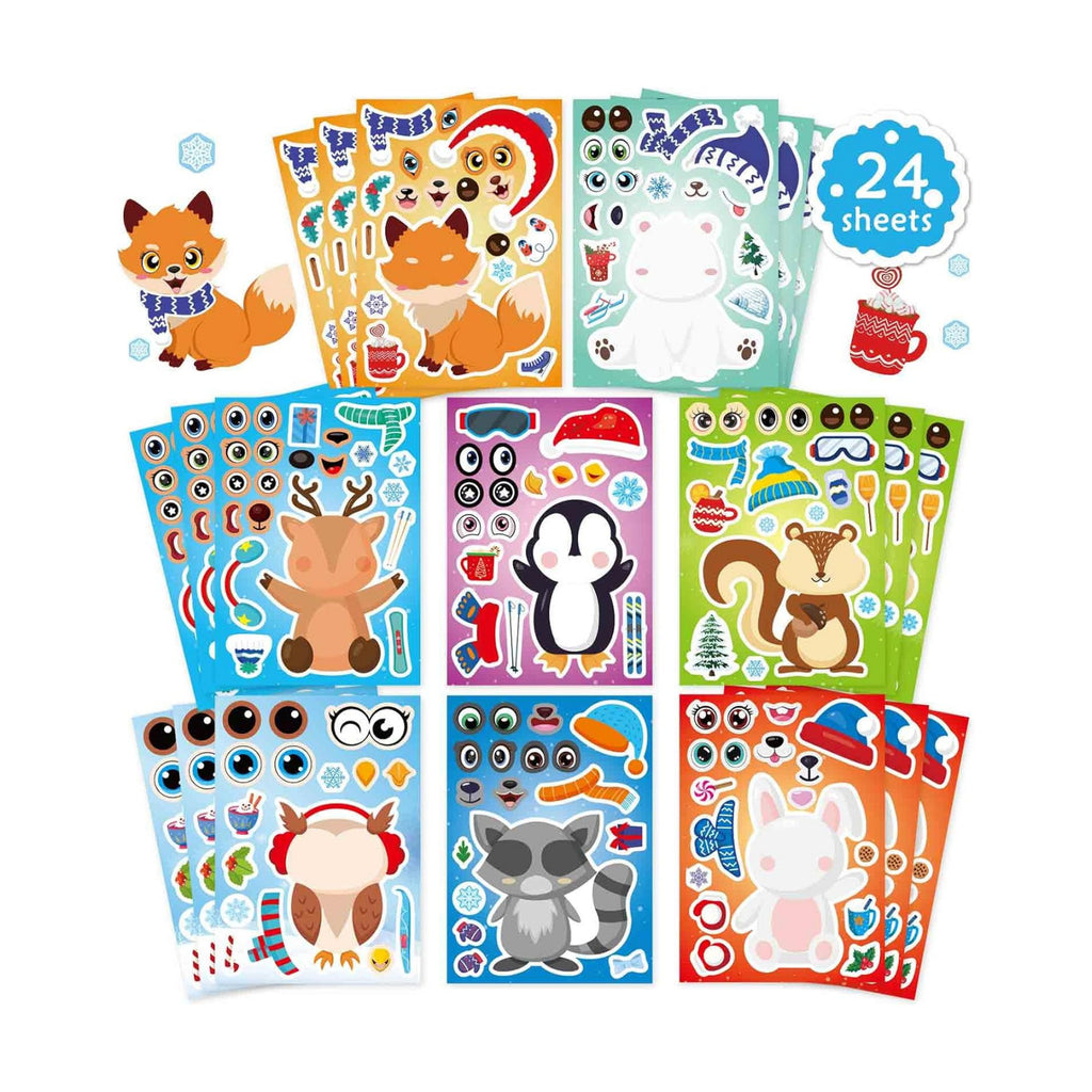 Winter Stickers for Kids Toddlers, Make Your Own Winter Animal Stickers