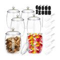 6 Pcs Plastic Candy Jars with Lid, 64 oz