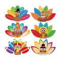 COCHIE Thanksgiving Cards Bulk 24PCS Turkey Cards Happy Thanksgiving Greeting Cards with Envelopes and Stickers Thankful Cards for Kids Family