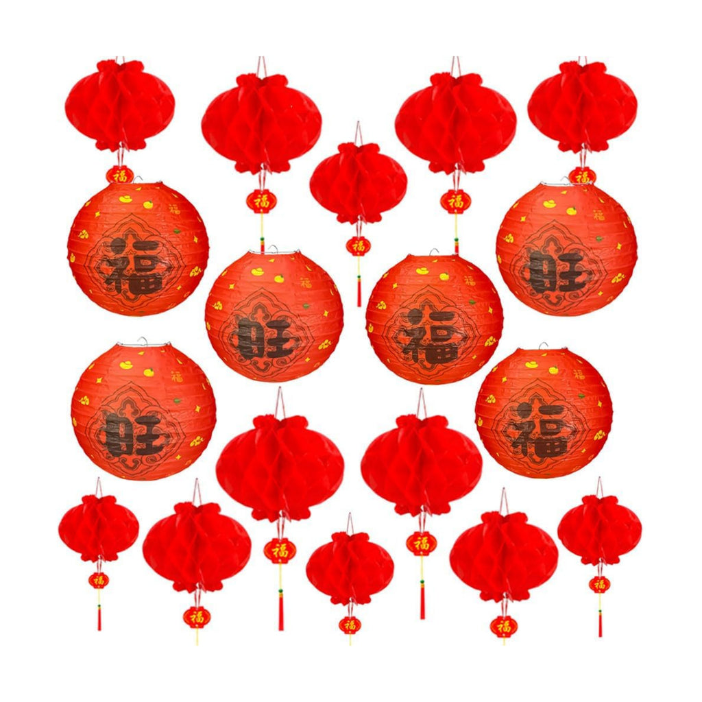 26Pack Paper Lanterns Chinese New Year Decorations 2026 Japanese Hanging Paper Lanterns Red 12in 8in for Lunar New Year Party Decorations Spring Festival Asian Hibachi Wedding Room Restaurant Decor