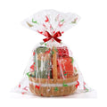 CUDICY Christmas Cellophane Gift Bags 10pcs Large Holiday Gift Wrap 24x30 Inch Clear Gift Basket Wrapping Plastic (Reindeer)