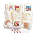32Pcs 4x4x2.5 in Christmas Cookie Boxes with Window, White Gold