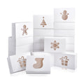 KPOSIYA 36 Pack Christmas Cookie Boxes for Gift Giving, 9x6x3 Inch White Bakery Boxes with Window, Large Holiday Cookie Tins with Lids, Small Xmas Treat Boxes for Pastry Dessert Cupcakes Packaging