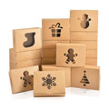 KPOSIYA 36 Pack Christmas Cookie Boxes for Gift Giving, 9x6x3 Inch Brown Bakery Boxes with Window, Large Holiday Cookie Tins with Lids, Small Xmas Treat Boxes for Pastry Dessert Cupcakes Packaging